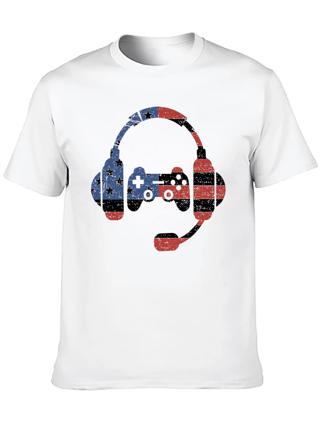 US Flag Gaming - Gaming Unisex Short Sleeve Soft Cotton T-Shirt – Casual Everyday Wear