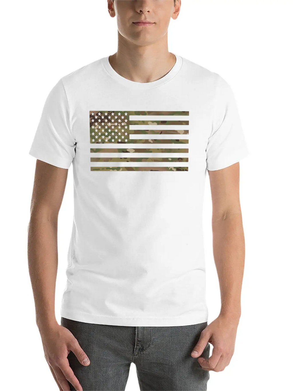 US Flag Military Camouflage Unisex Casual T-Shirt – Clean Design For Daily Comfort