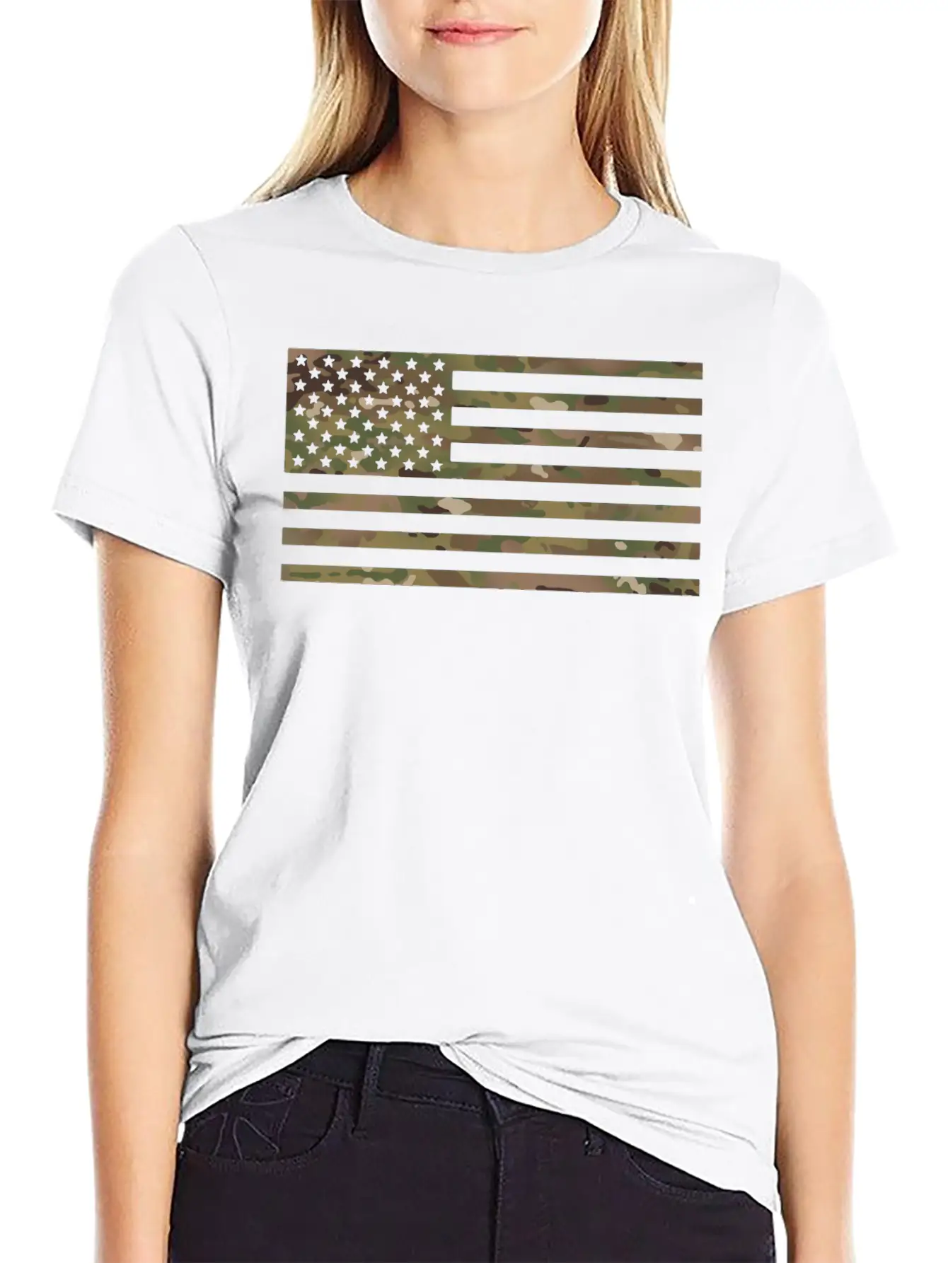 US Flag Military Camouflage Unisex Casual T-Shirt – Clean Design For Daily Comfort