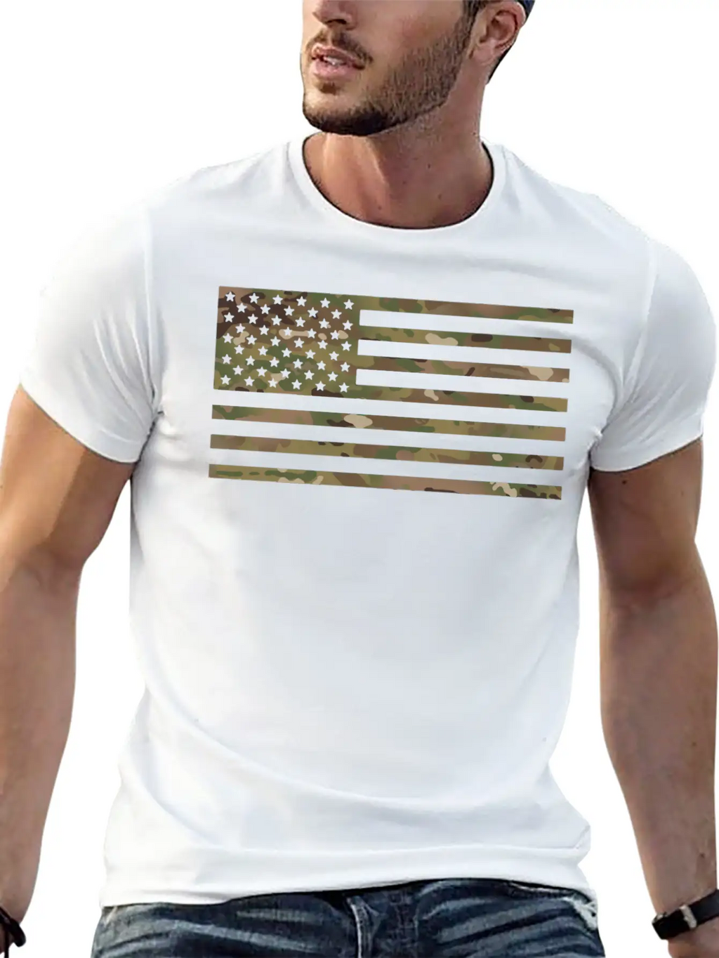 US Flag Military Camouflage Unisex Casual T-Shirt – Clean Design For Daily Comfort