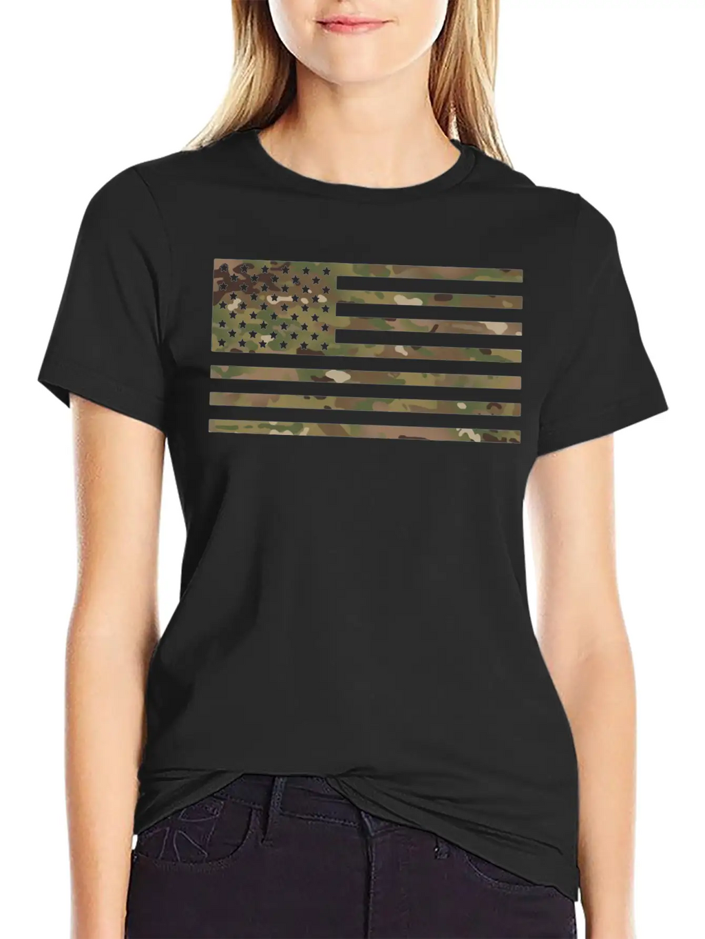 US Flag Military Camouflage Unisex Casual T-Shirt – Clean Design For Daily Comfort