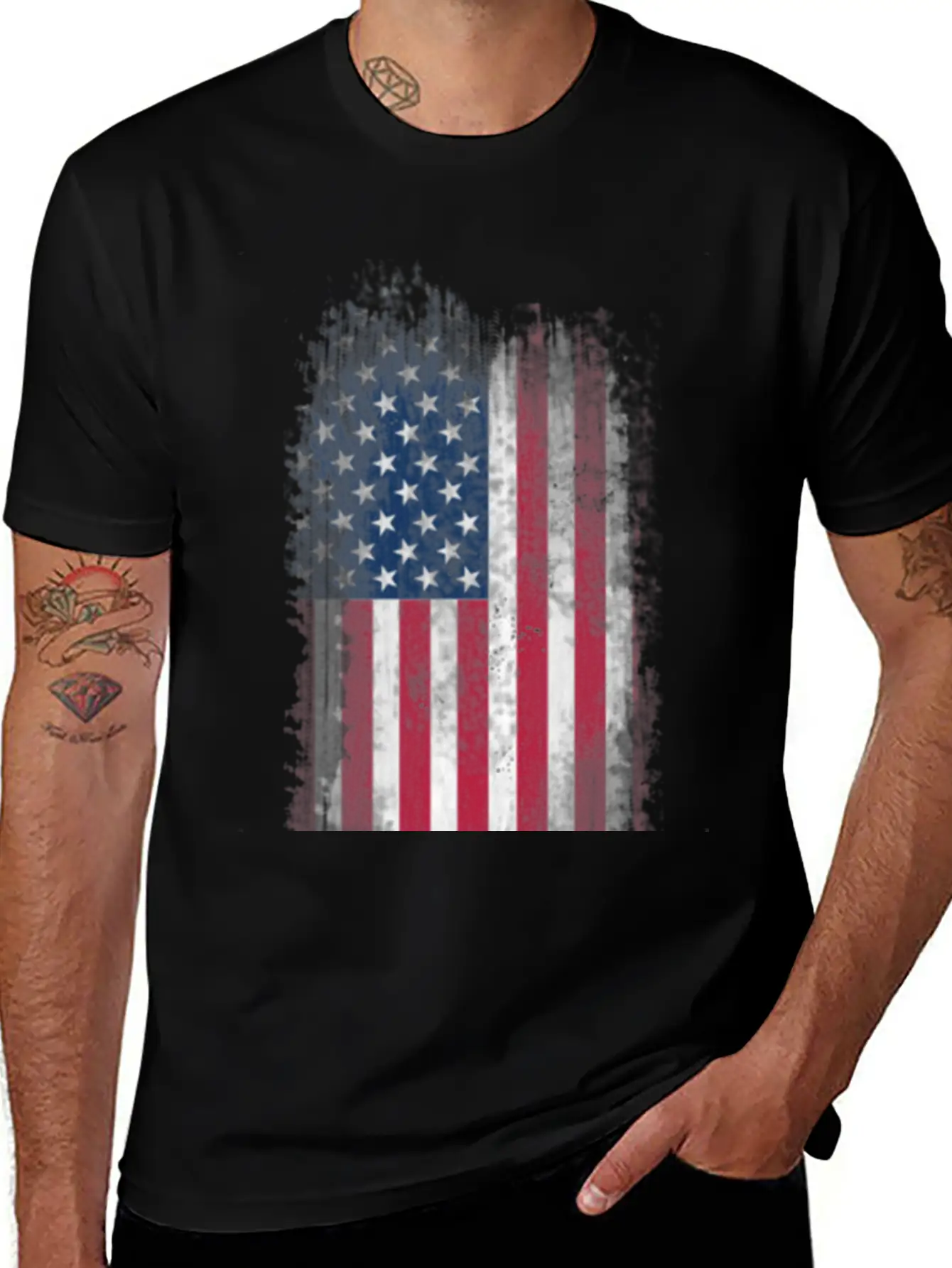 US Flag Stylish Everyday T-Shirt – Unisex Basic Cotton Tee