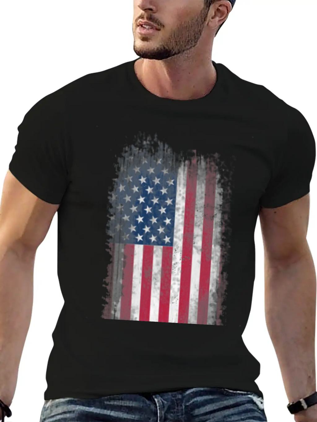 US Flag Stylish Everyday T-Shirt – Unisex Basic Cotton Tee