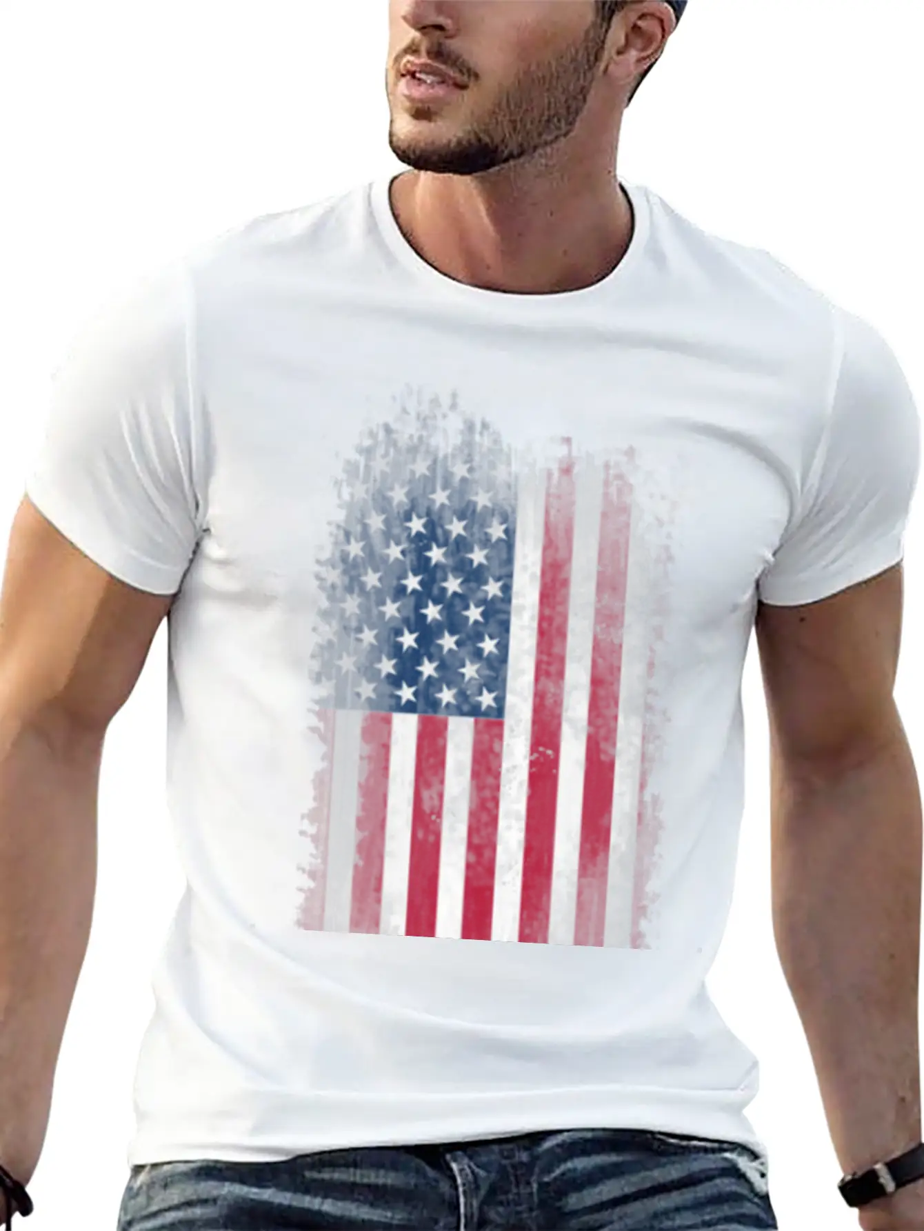 US Flag Stylish Everyday T-Shirt – Unisex Basic Cotton Tee