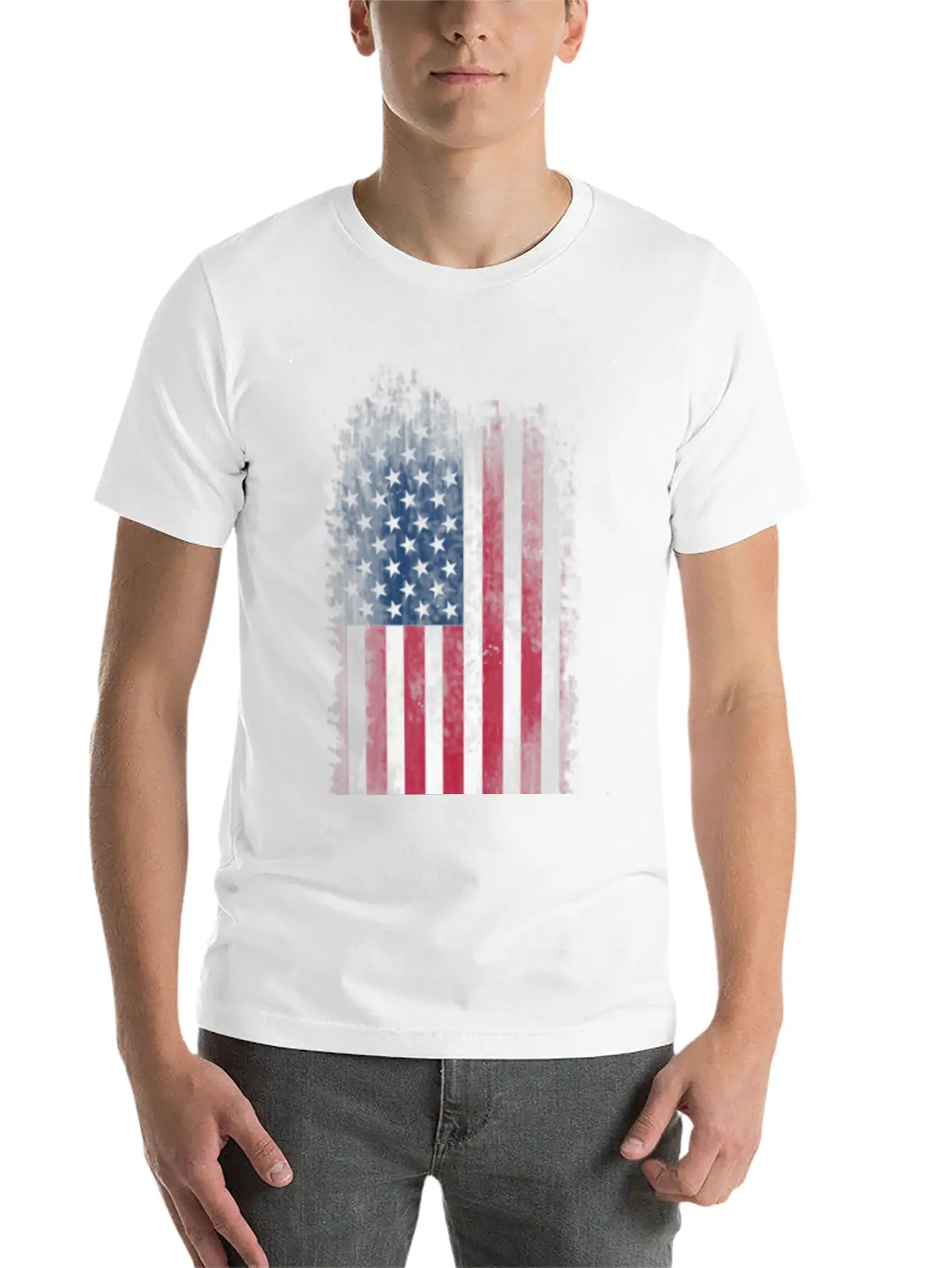 US Flag Stylish Everyday T-Shirt – Unisex Basic Cotton Tee