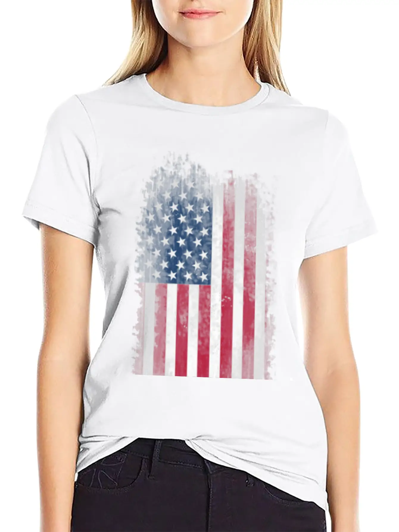 US Flag Stylish Everyday T-Shirt – Unisex Basic Cotton Tee