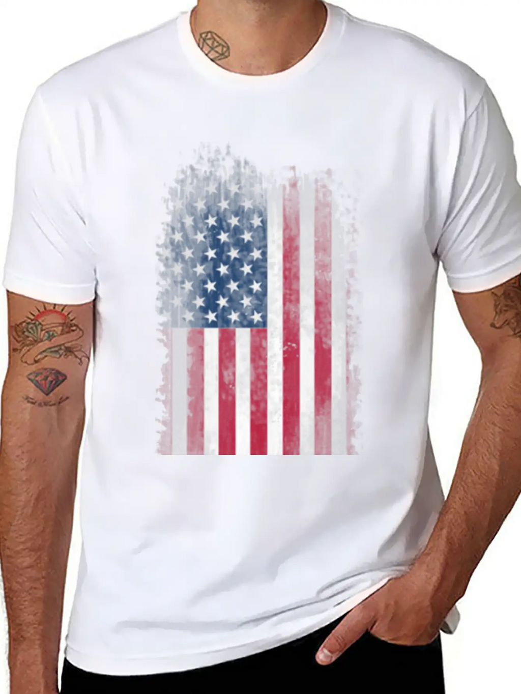 US Flag Stylish Everyday T-Shirt – Unisex Basic Cotton Tee