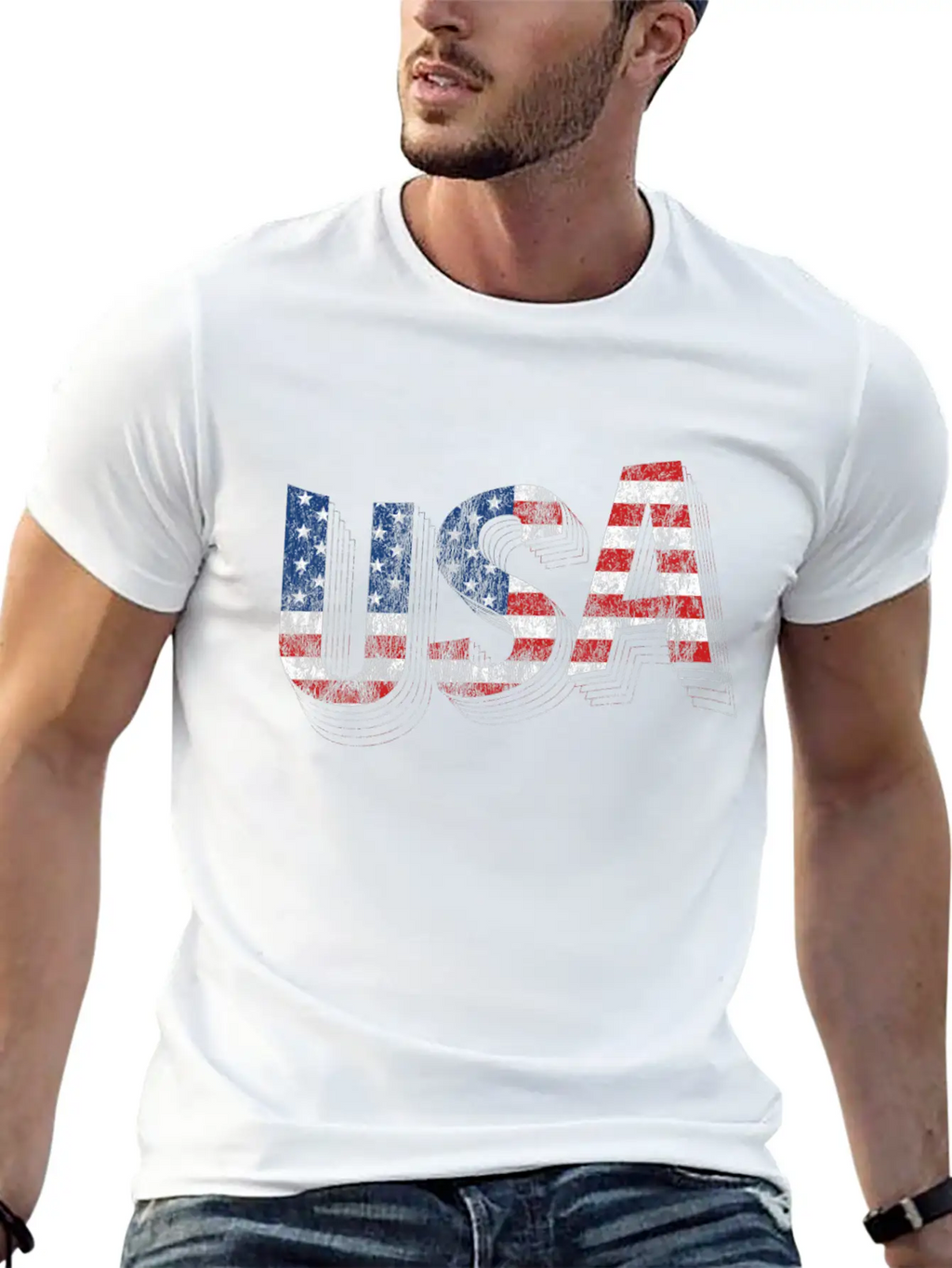 USA American Flag Unisex Casual T-Shirt – Clean Design For Daily Comfort