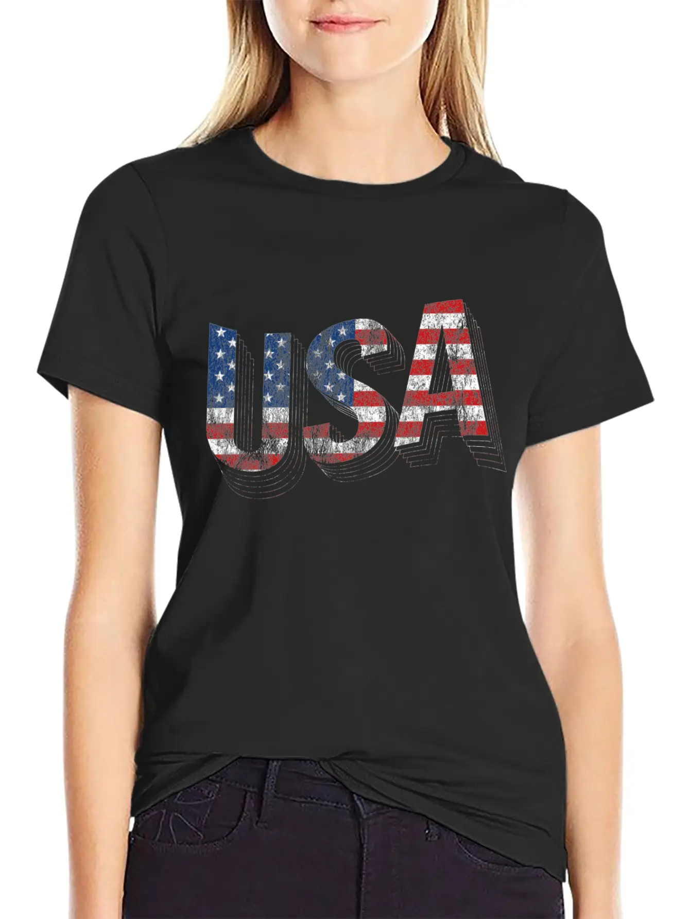 USA American Flag Unisex Casual T-Shirt – Clean Design For Daily Comfort
