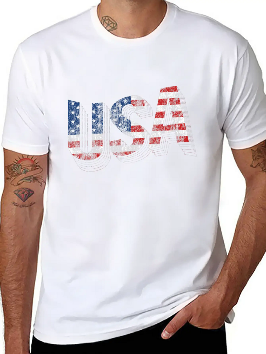 USA American Flag Unisex Casual T-Shirt – Clean Design For Daily Comfort