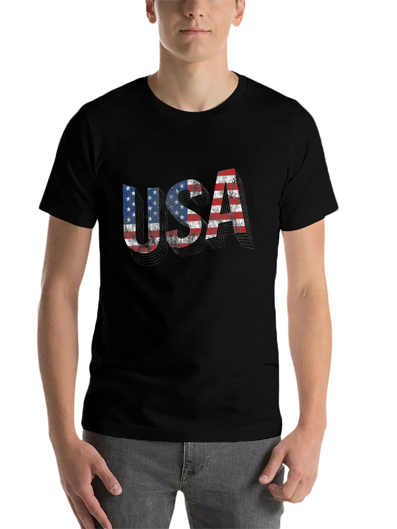 USA American Flag Unisex Casual T-Shirt – Clean Design For Daily Comfort