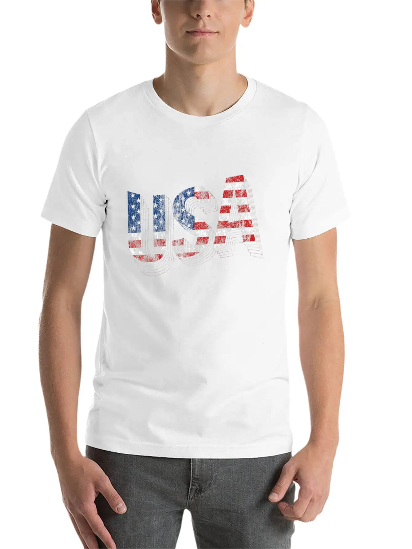 USA American Flag Unisex Casual T-Shirt – Clean Design For Daily Comfort