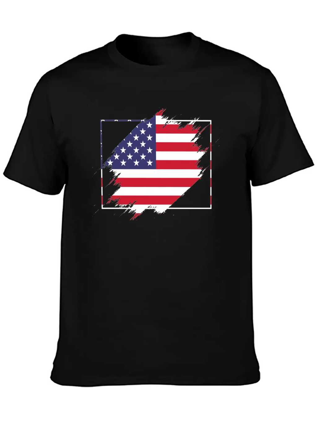 Usa Flag Scratch Unisex Casual T-Shirt – Clean Design For Daily Comfort