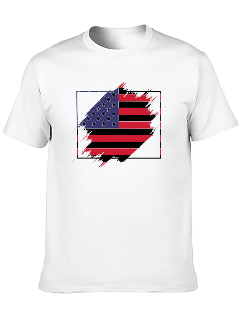 Usa Flag Scratch Unisex Casual T-Shirt – Clean Design For Daily Comfort
