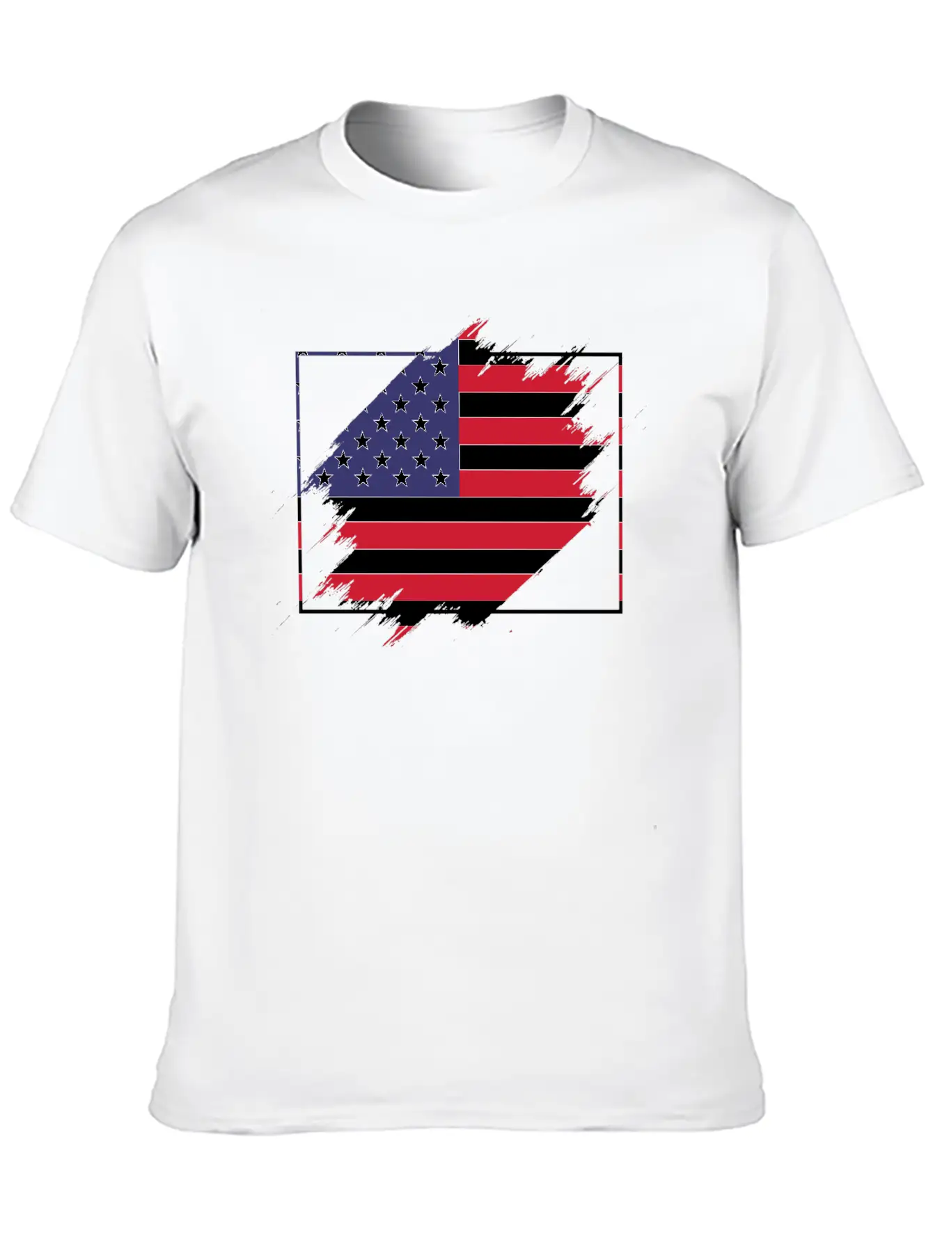 Usa Flag Scratch Unisex Casual T-Shirt – Clean Design For Daily Comfort