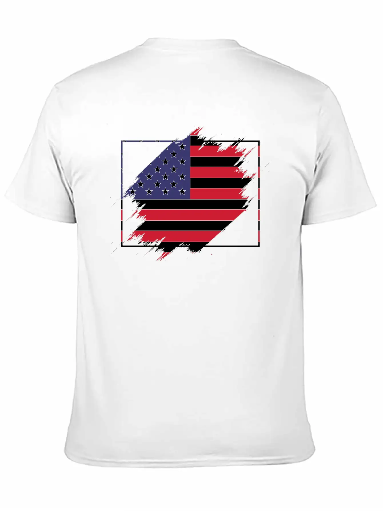 Usa Flag Scratch Unisex Casual T-Shirt – Clean Design For Daily Comfort