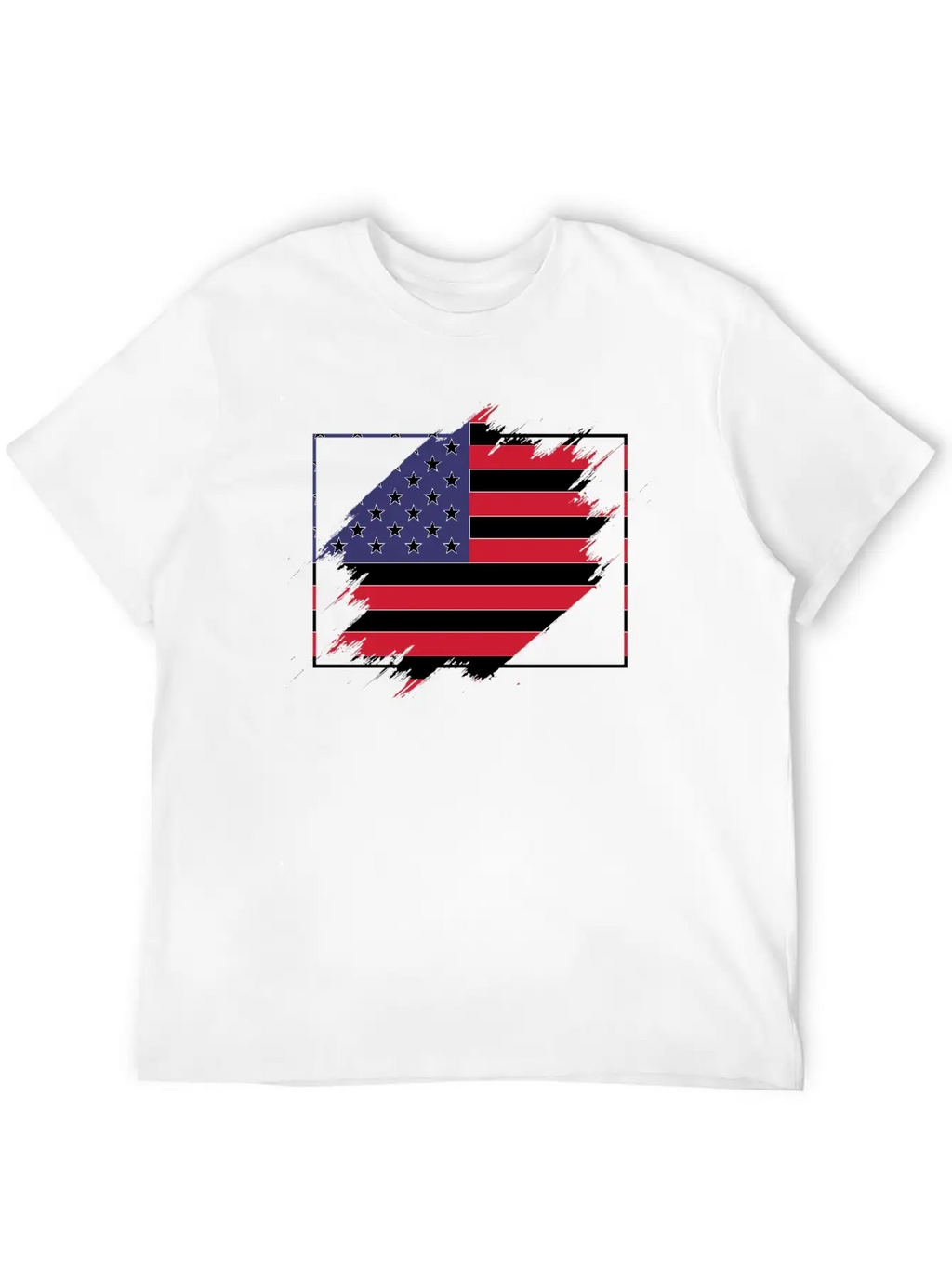 Usa Flag Scratch Unisex Casual T-Shirt – Clean Design For Daily Comfort
