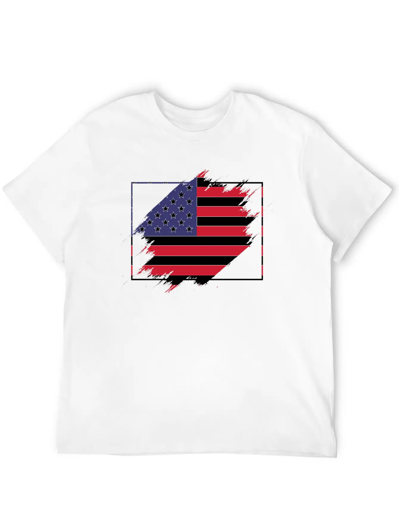 Usa Flag Scratch Unisex Casual T-Shirt – Clean Design For Daily Comfort