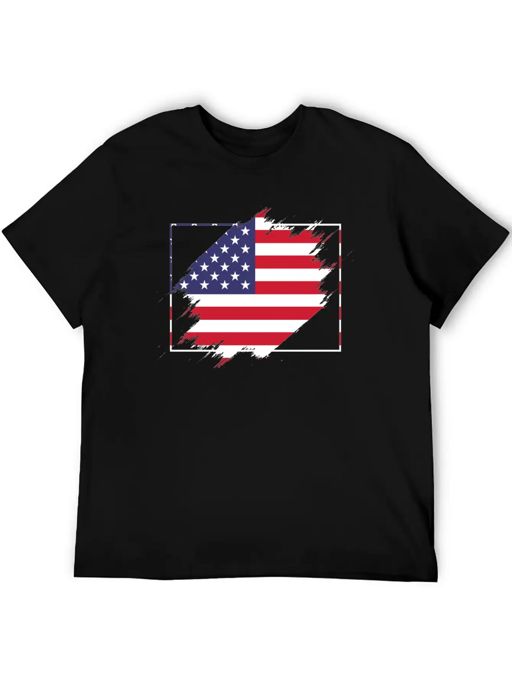 Usa Flag Scratch Unisex Casual T-Shirt – Clean Design For Daily Comfort