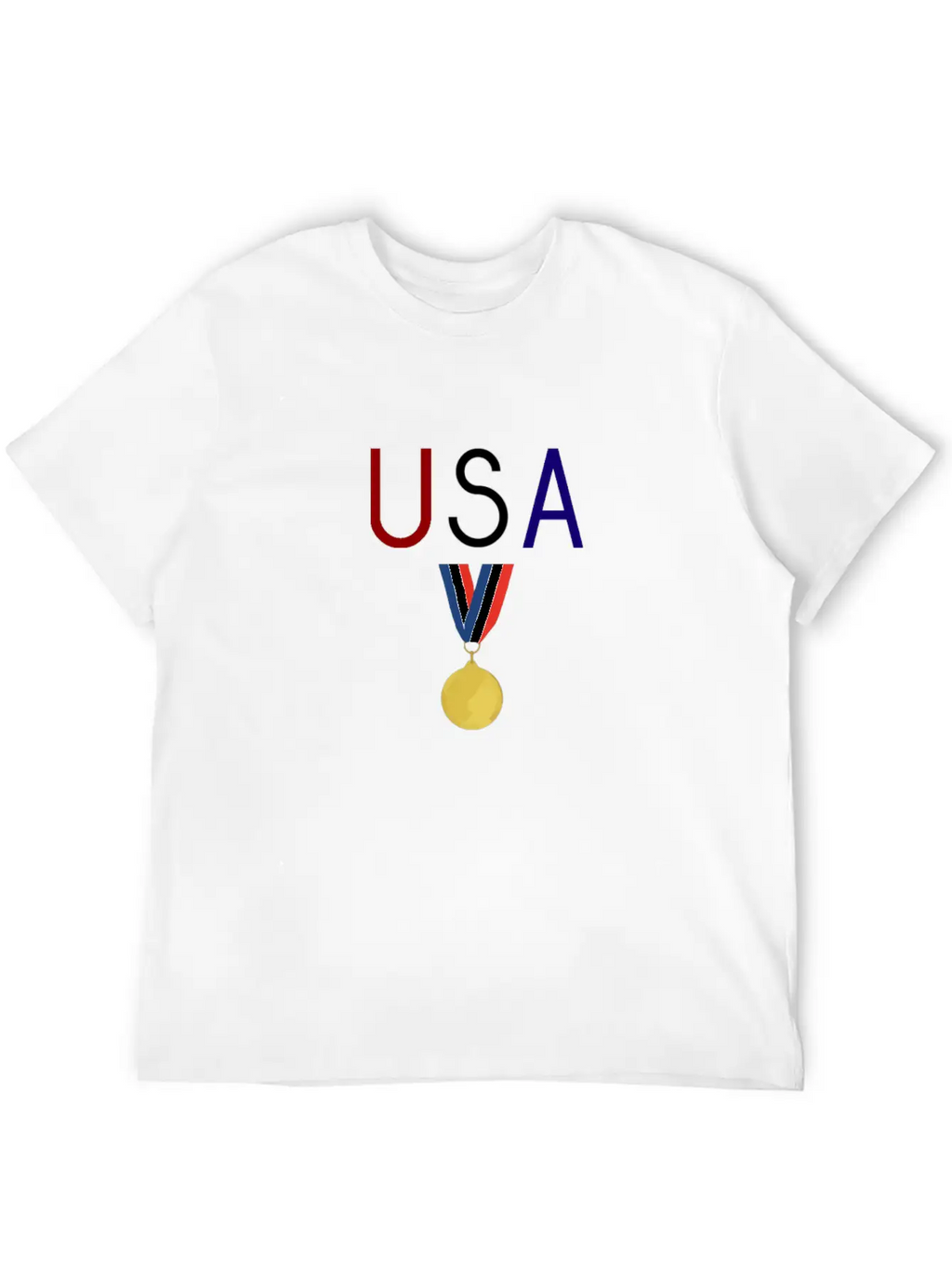 USA Medal Winter Athlete Novelty Gift Fan Design Unisex Casual T-Shirt – Clean Design For Daily Comfort