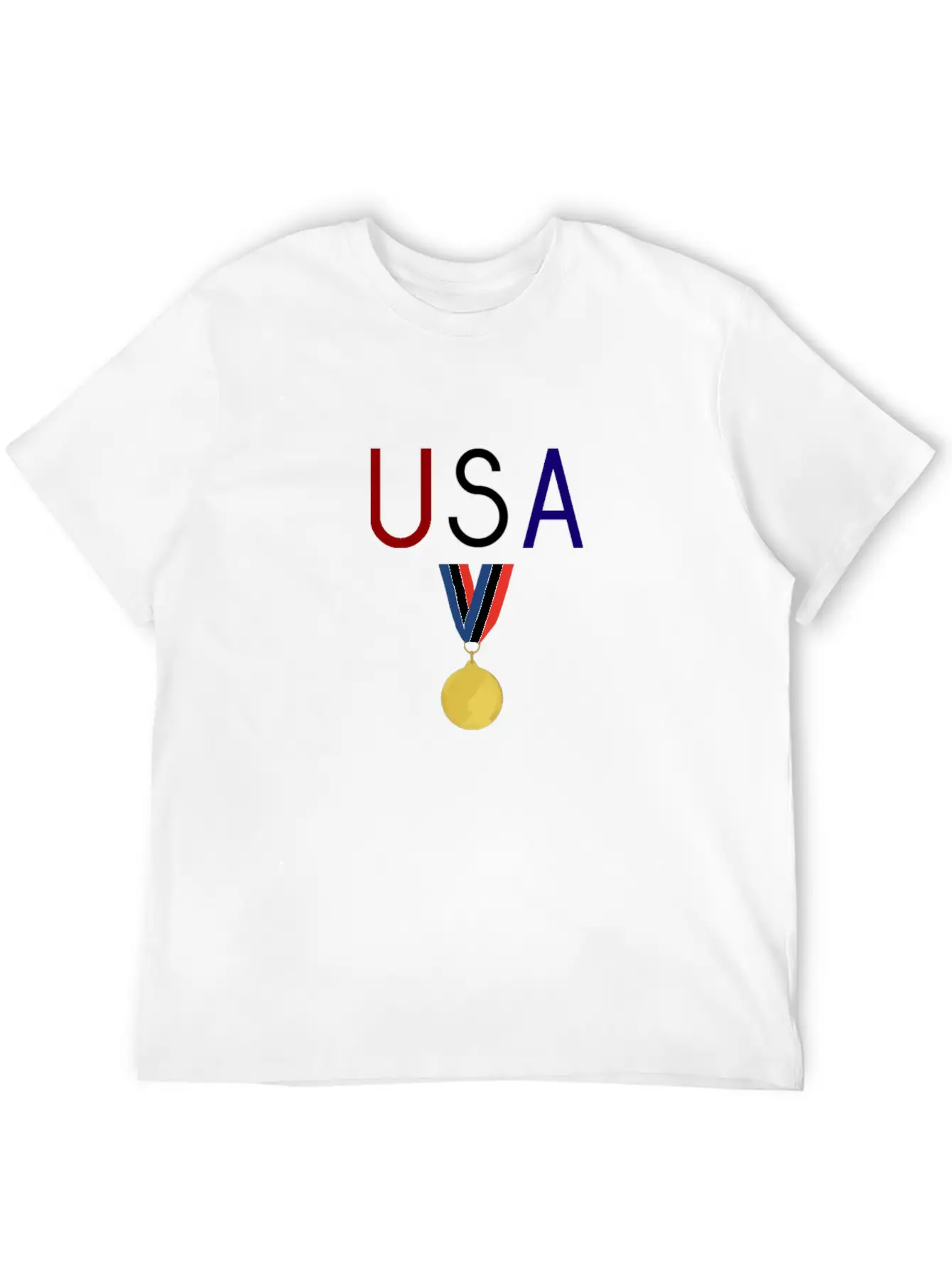 USA Medal Winter Athlete Novelty Gift Fan Design Unisex Casual T-Shirt – Clean Design For Daily Comfort