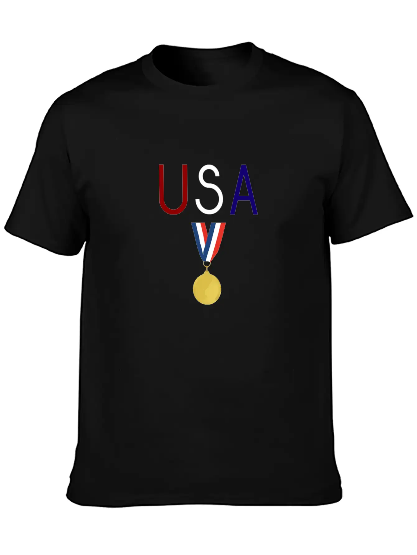 USA Medal Winter Athlete Novelty Gift Fan Design Unisex Casual T-Shirt – Clean Design For Daily Comfort
