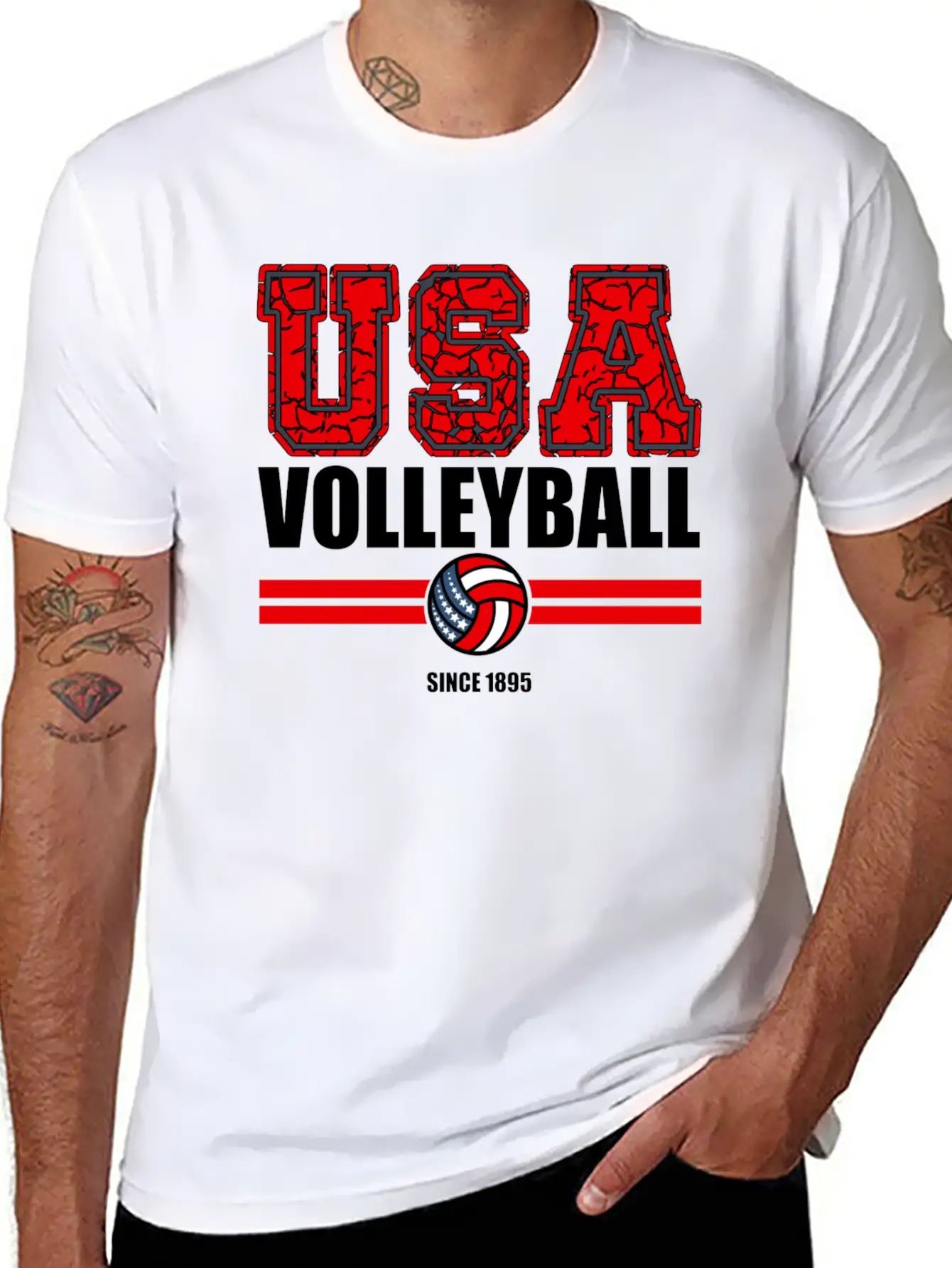 USA Volleyball Sports Unisex Casual T-Shirt – Clean Design For Daily Comfort