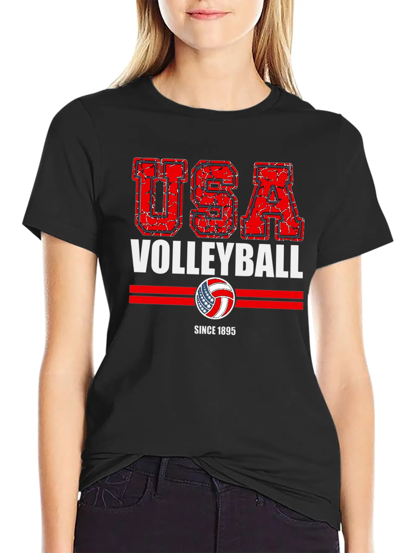 USA Volleyball Sports Unisex Casual T-Shirt – Clean Design For Daily Comfort