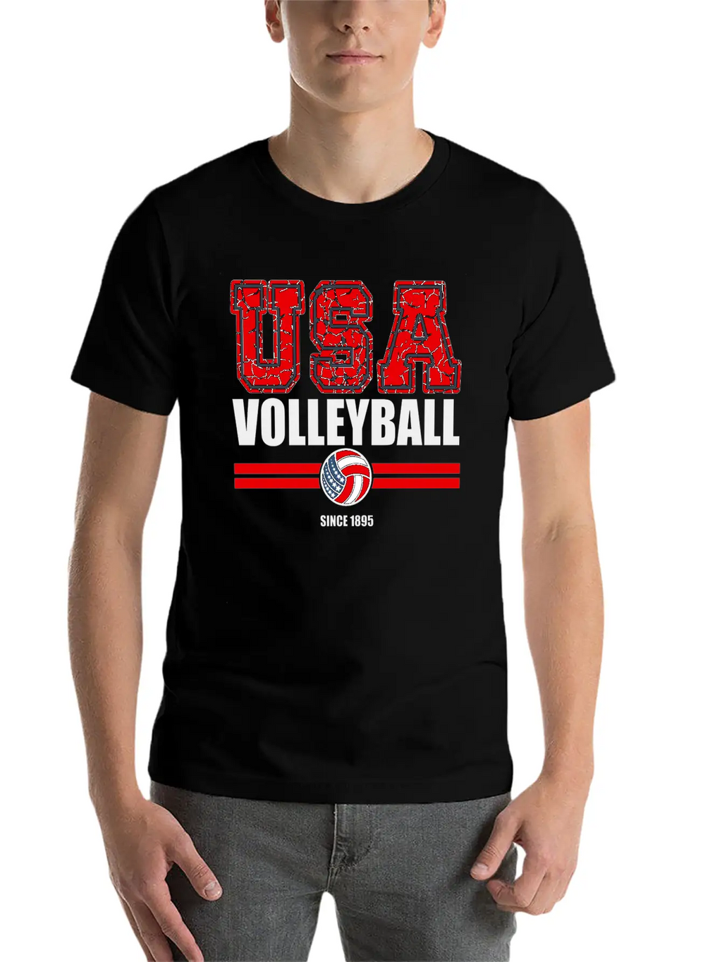USA Volleyball Sports Unisex Casual T-Shirt – Clean Design For Daily Comfort