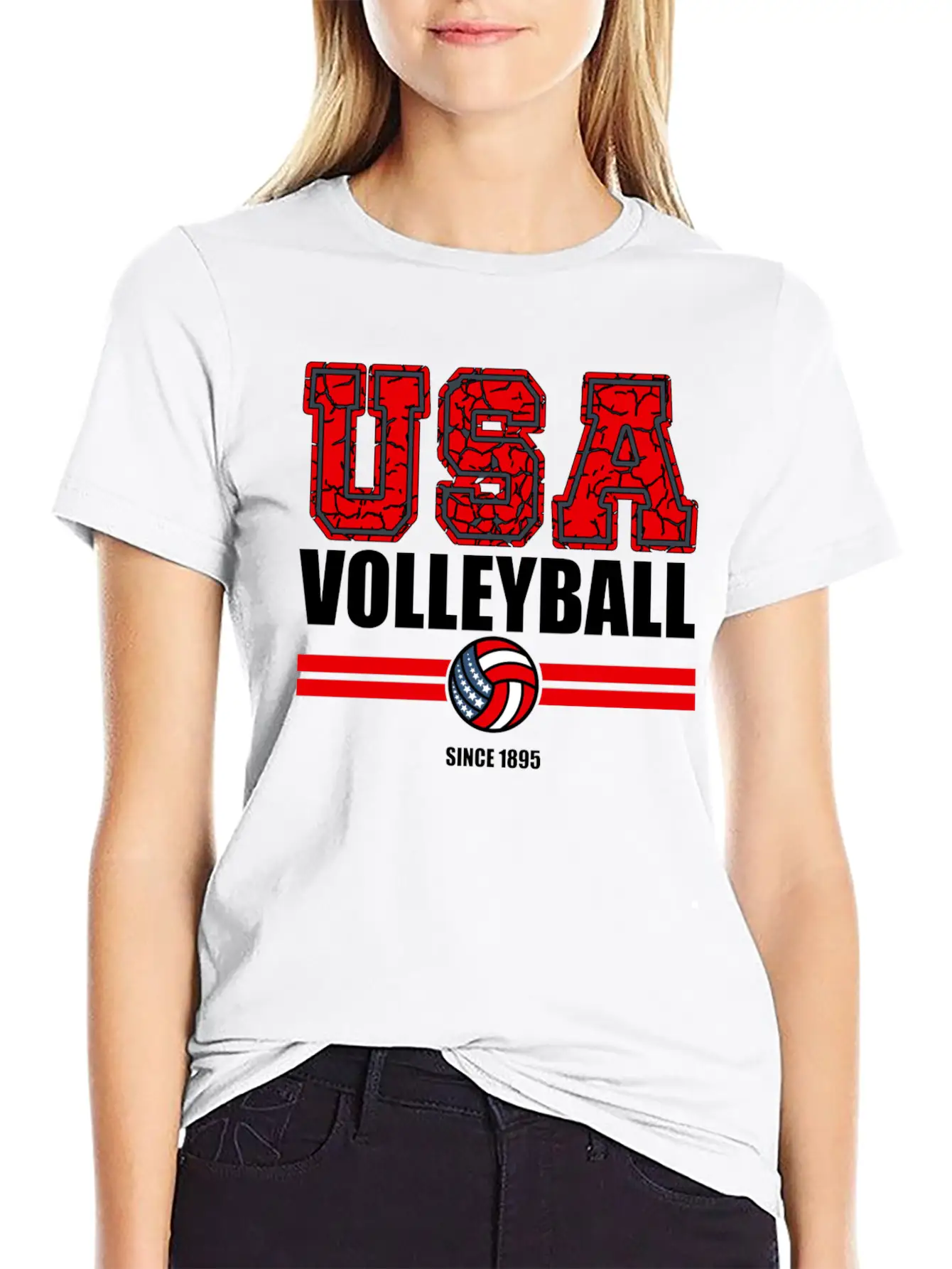 USA Volleyball Sports Unisex Casual T-Shirt – Clean Design For Daily Comfort