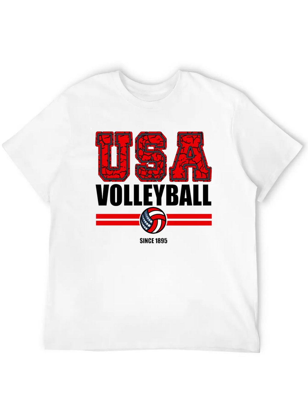 USA Volleyball Sports Unisex Casual T-Shirt – Clean Design For Daily Comfort