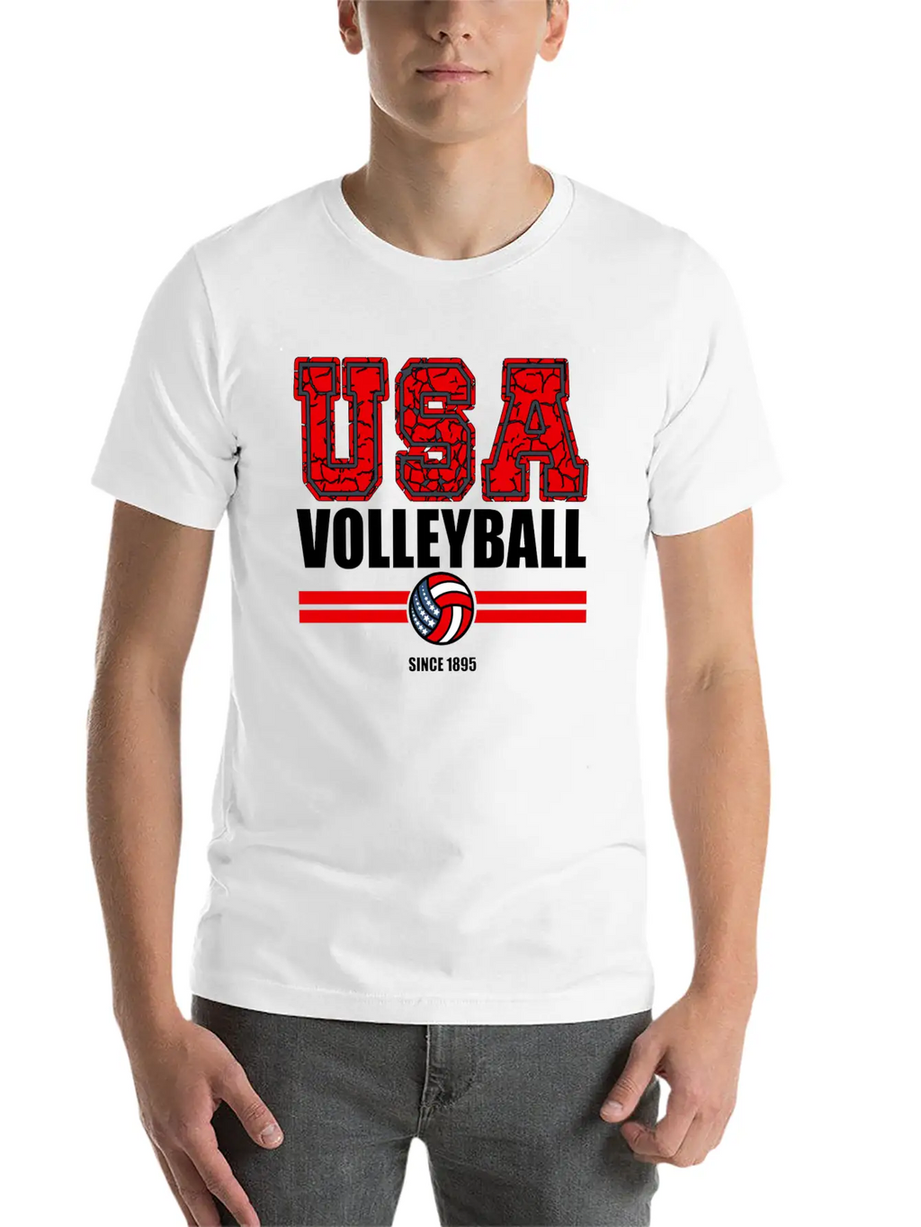 USA Volleyball Sports Unisex Casual T-Shirt – Clean Design For Daily Comfort