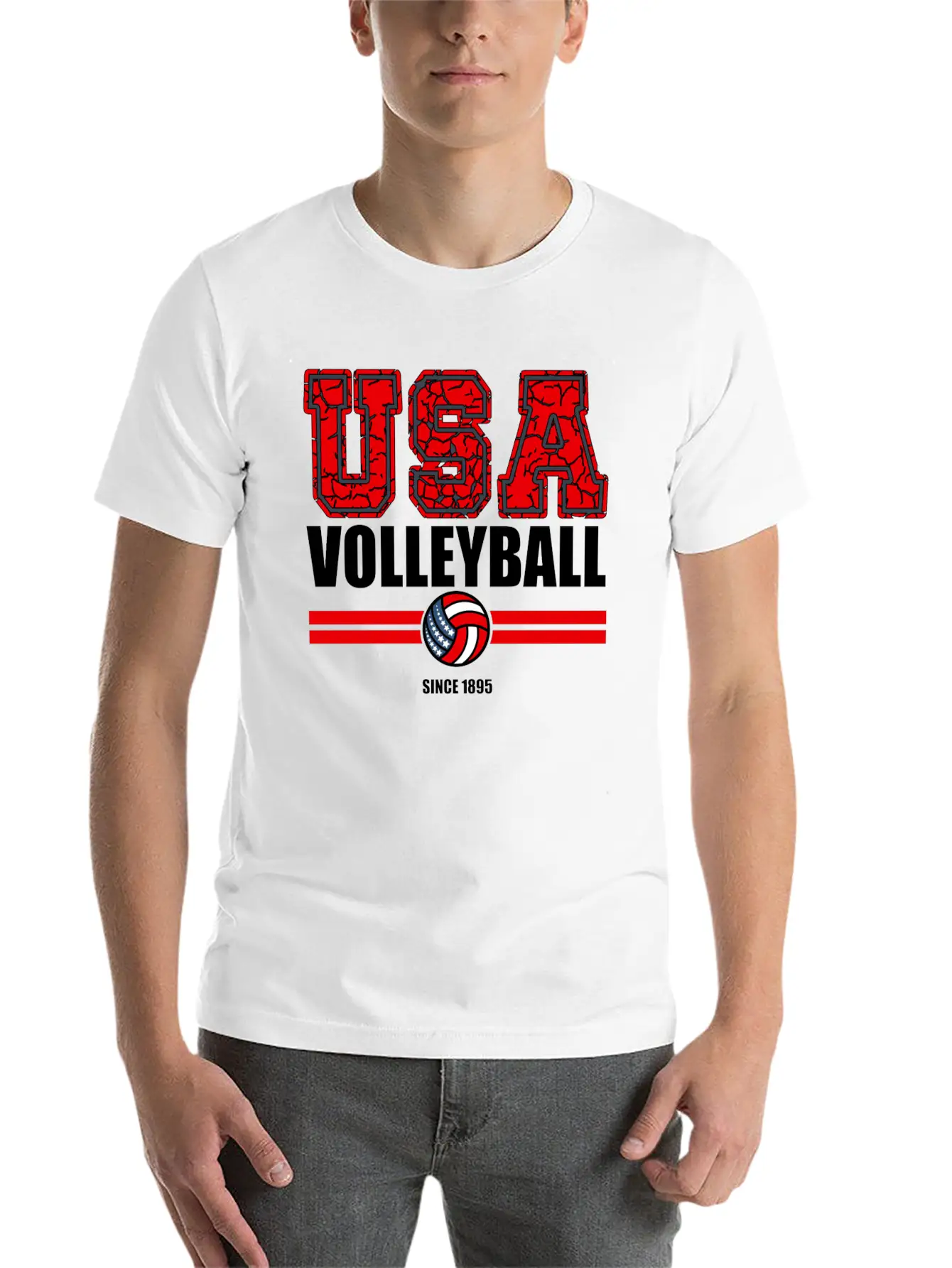 USA Volleyball Sports Unisex Casual T-Shirt – Clean Design For Daily Comfort