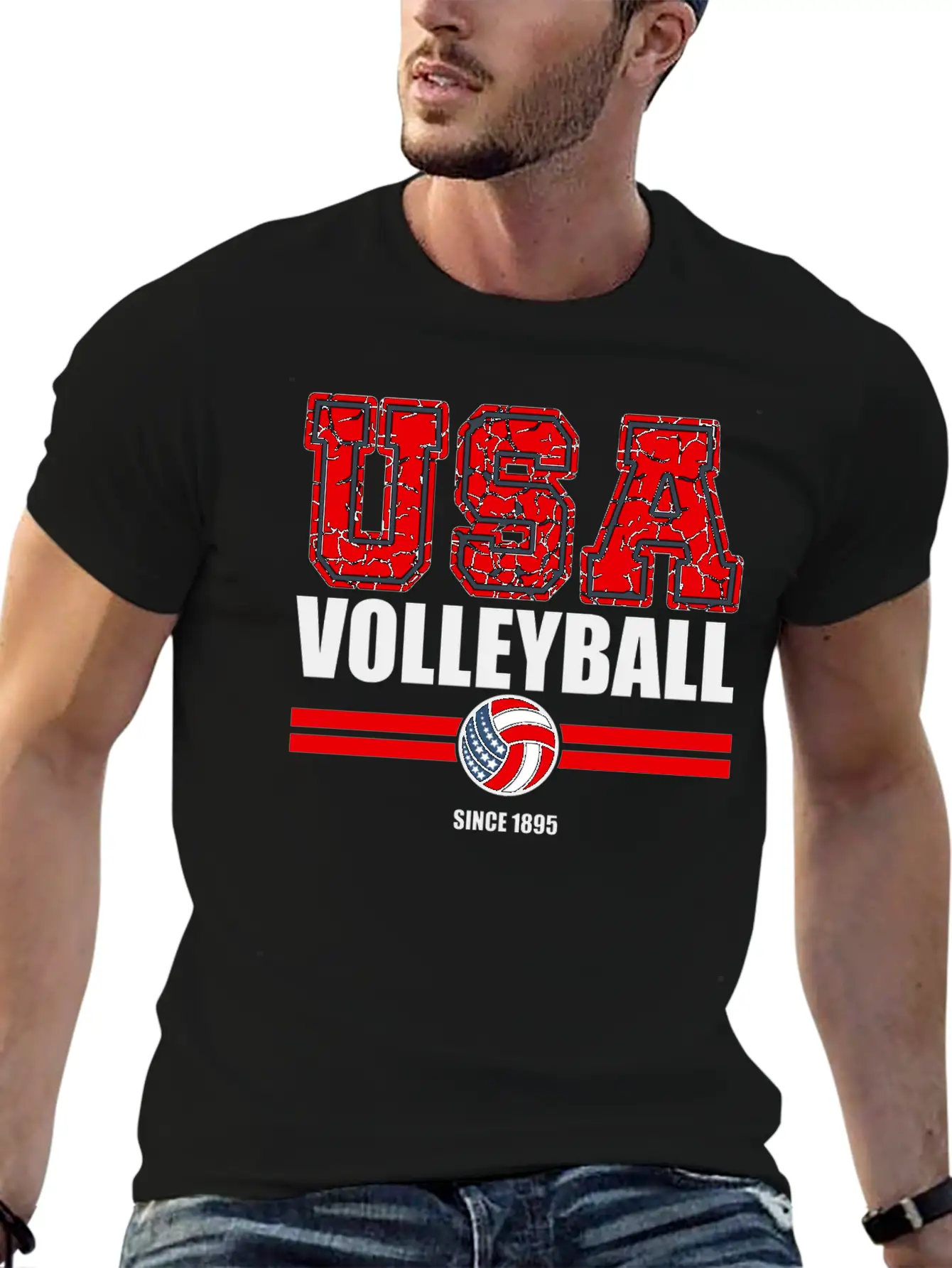 USA Volleyball Sports Unisex Casual T-Shirt – Clean Design For Daily Comfort