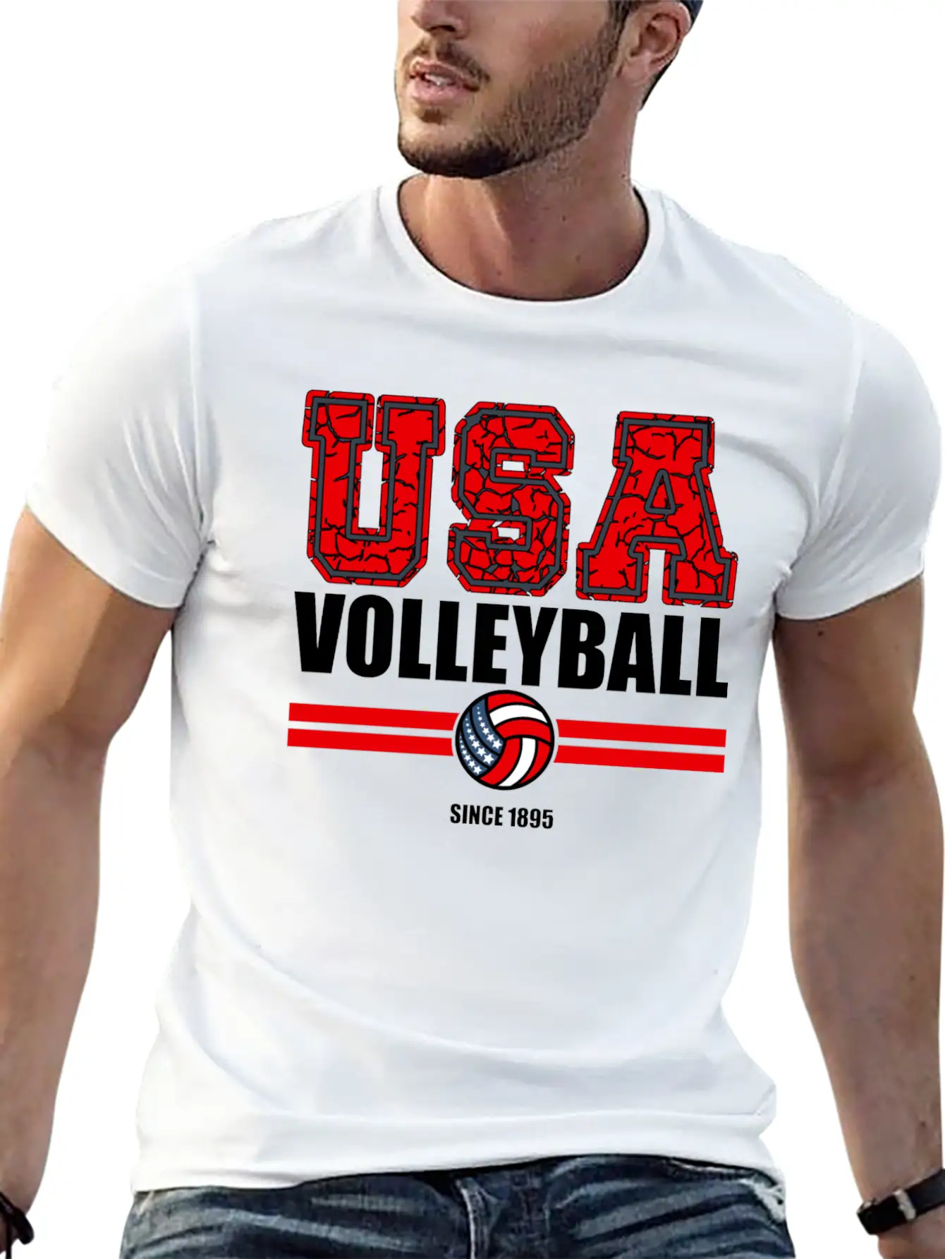 USA Volleyball Sports Unisex Casual T-Shirt – Clean Design For Daily Comfort