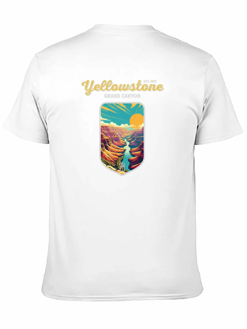 USA - YELLOWSTONE - Grand Canyon - 2 Unisex Short Sleeve Soft Cotton T-Shirt – Casual Everyday Wear