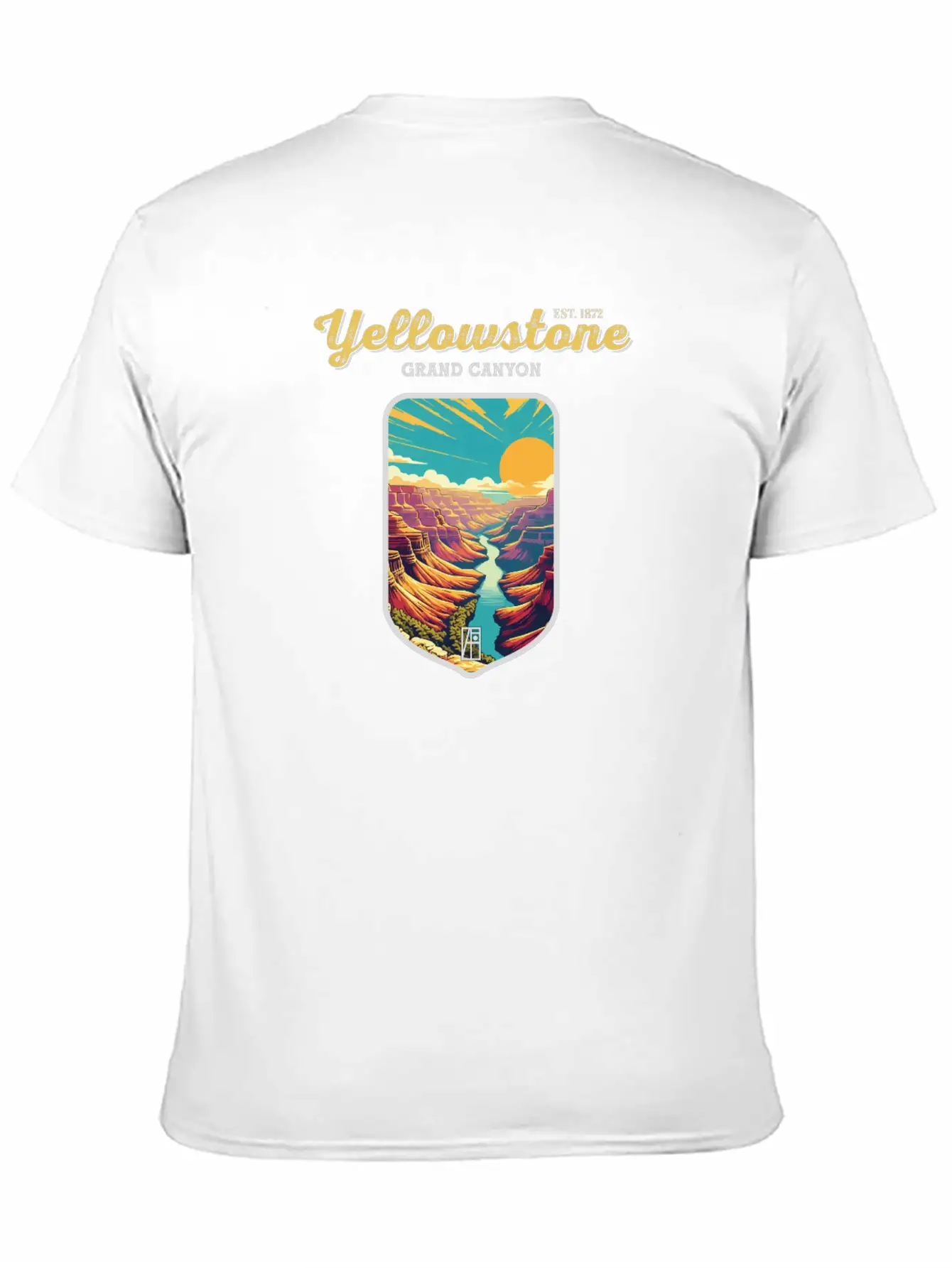 USA - YELLOWSTONE - Grand Canyon - 2 Unisex Short Sleeve Soft Cotton T-Shirt – Casual Everyday Wear