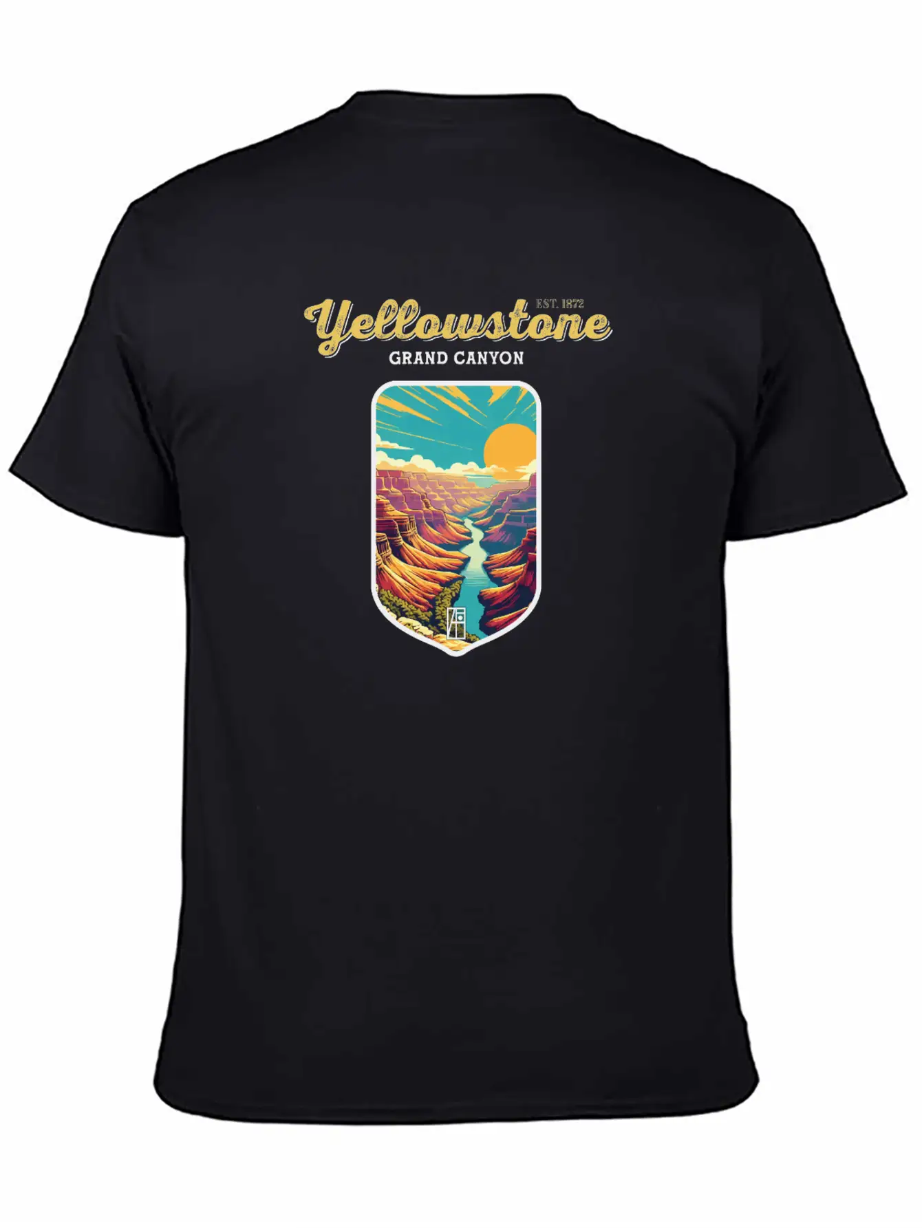 USA - YELLOWSTONE - Grand Canyon - 2 Unisex Short Sleeve Soft Cotton T-Shirt – Casual Everyday Wear