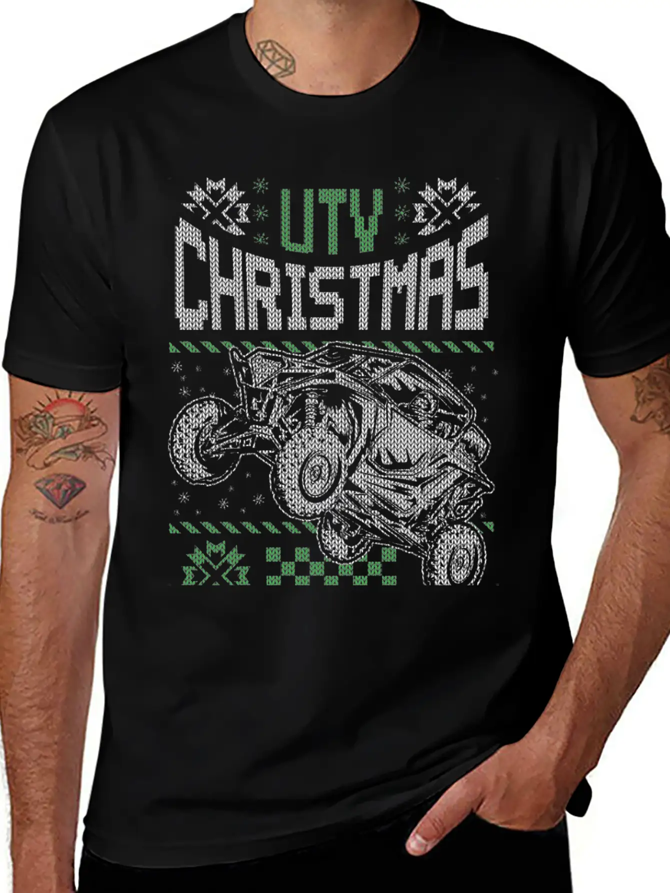 UTV SxS RzR Christmas Unisex Short Sleeve Soft Cotton T-Shirt – Casual Everyday Wear