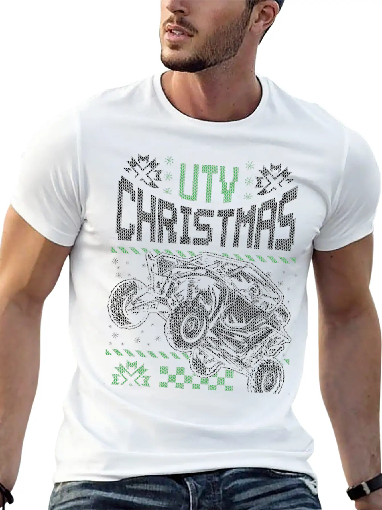 UTV SxS RzR Christmas Unisex Short Sleeve Soft Cotton T-Shirt – Casual Everyday Wear