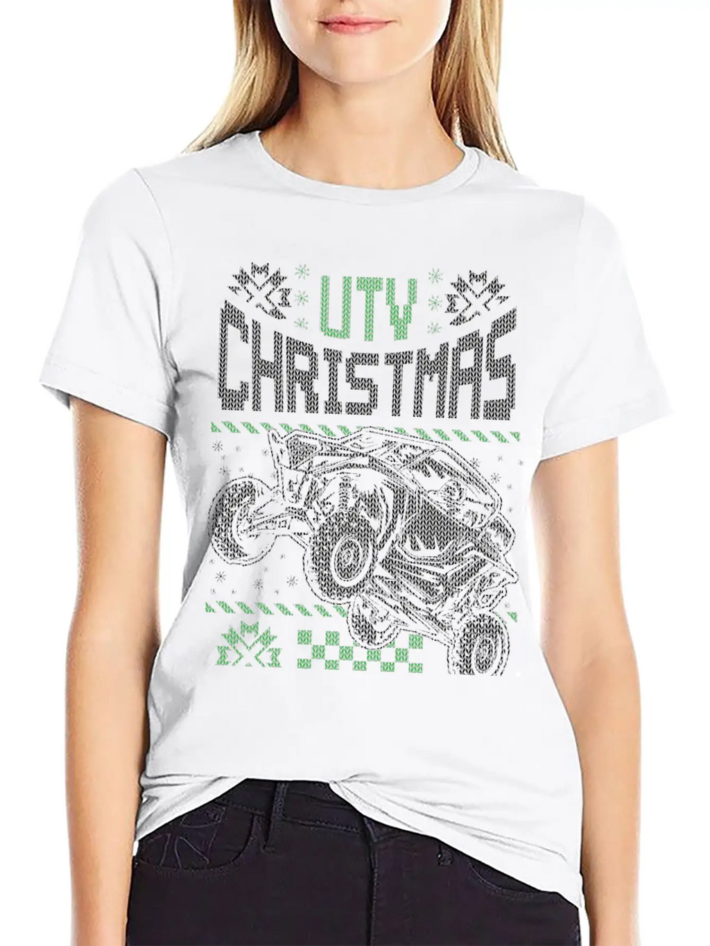 UTV SxS RzR Christmas Unisex Short Sleeve Soft Cotton T-Shirt – Casual Everyday Wear