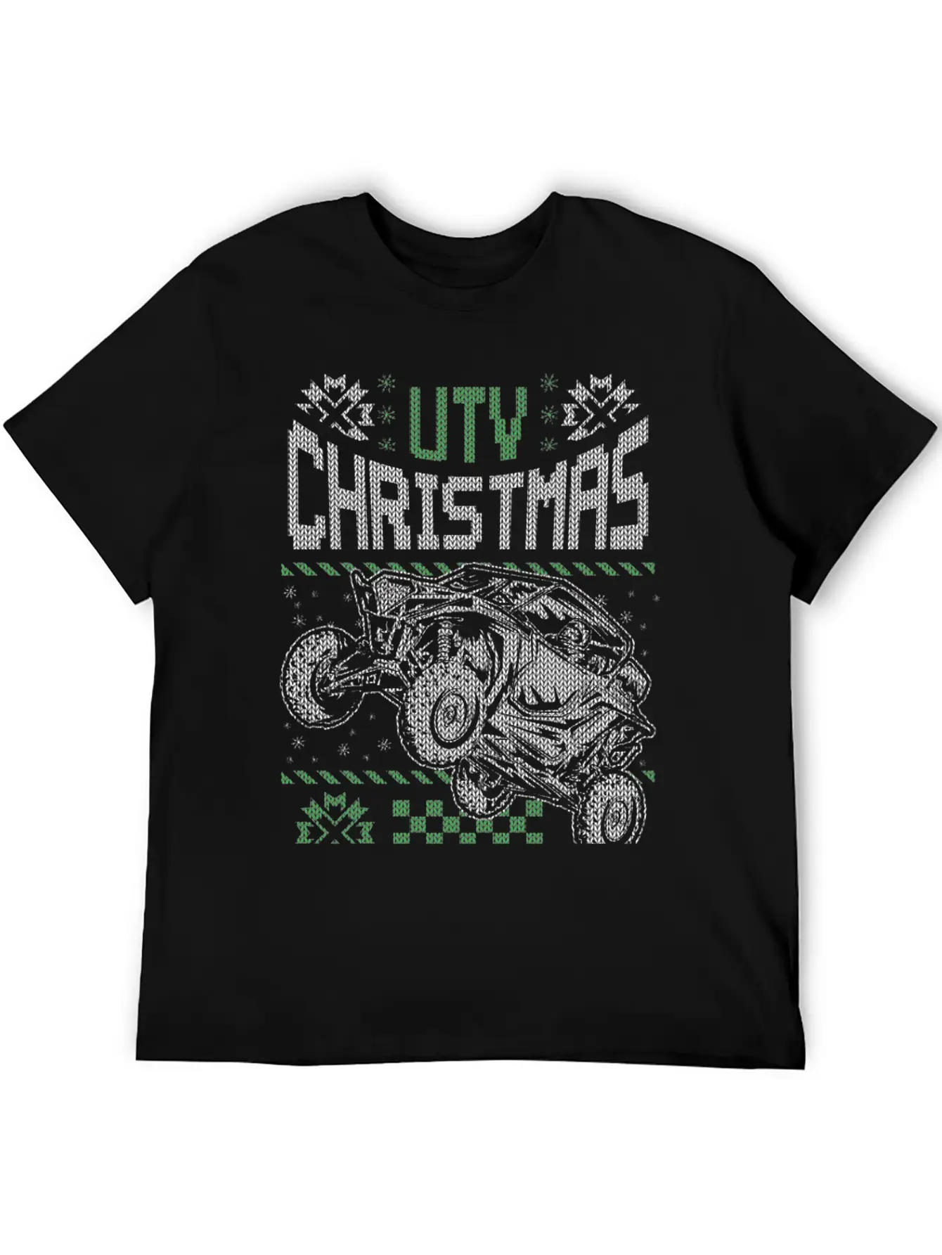 UTV SxS RzR Christmas Unisex Short Sleeve Soft Cotton T-Shirt – Casual Everyday Wear