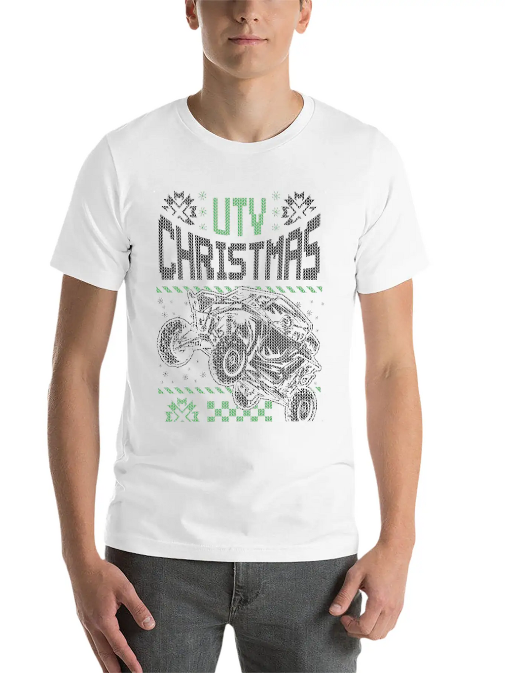 UTV SxS RzR Christmas Unisex Short Sleeve Soft Cotton T-Shirt – Casual Everyday Wear