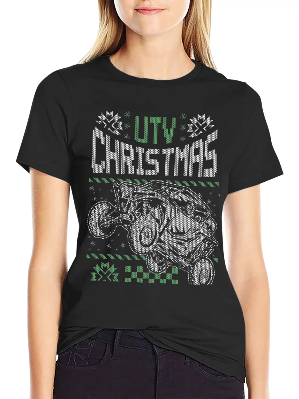 UTV SxS RzR Christmas Unisex Short Sleeve Soft Cotton T-Shirt – Casual Everyday Wear