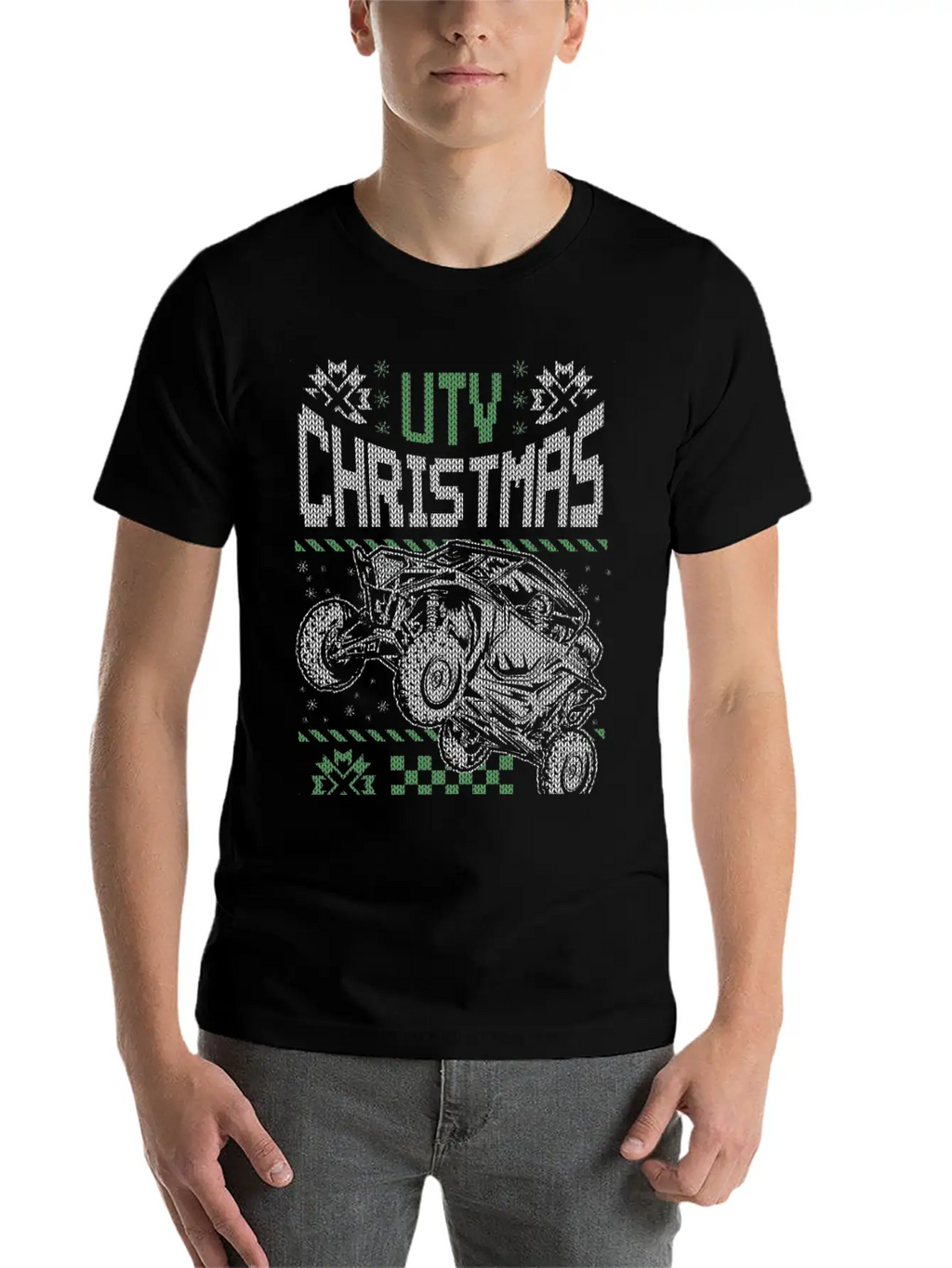UTV SxS RzR Christmas Unisex Short Sleeve Soft Cotton T-Shirt – Casual Everyday Wear