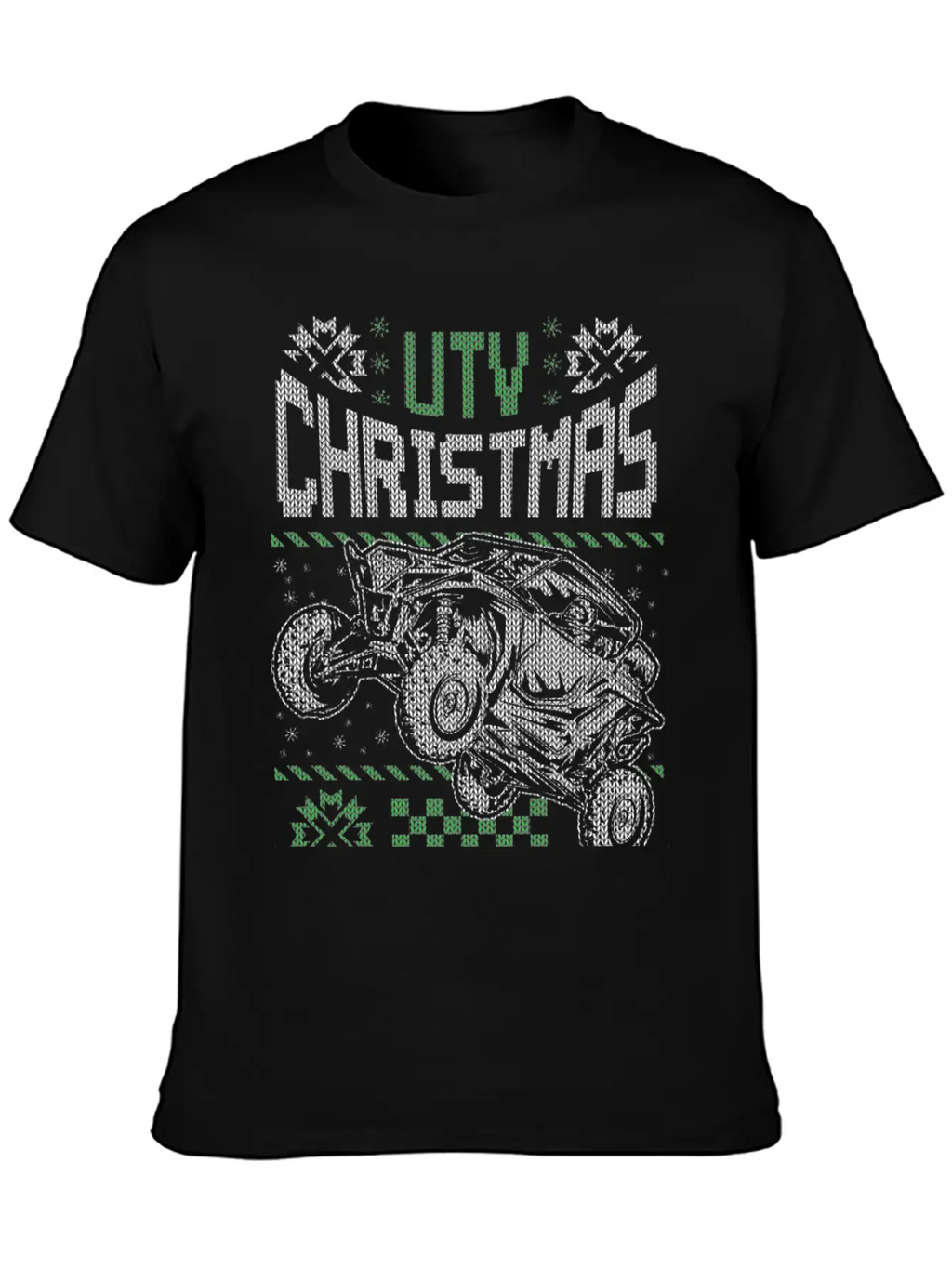 UTV SxS RzR Christmas Unisex Short Sleeve Soft Cotton T-Shirt – Casual Everyday Wear