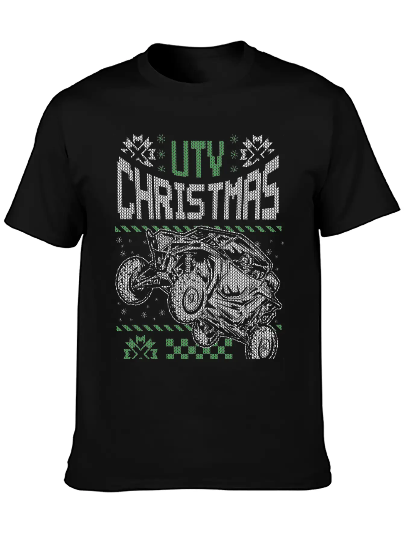 UTV SxS RzR Christmas Unisex Short Sleeve Soft Cotton T-Shirt – Casual Everyday Wear