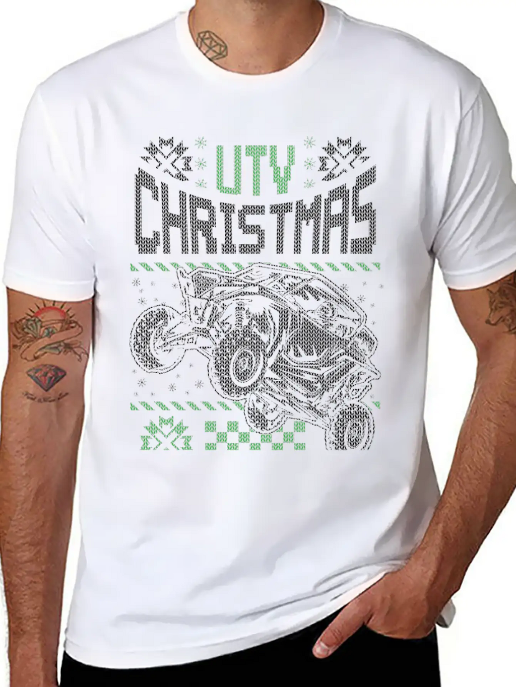 UTV SxS RzR Christmas Unisex Short Sleeve Soft Cotton T-Shirt – Casual Everyday Wear