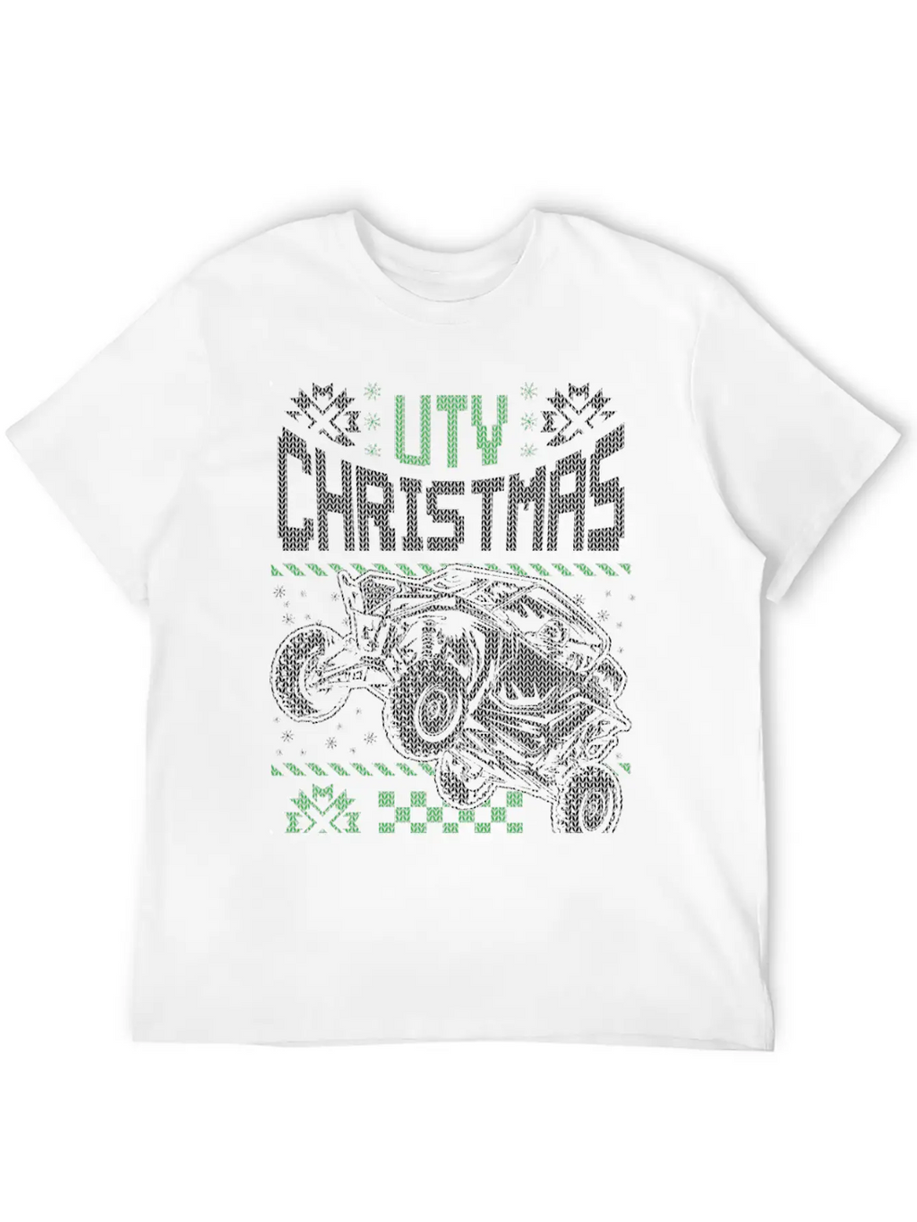 UTV SxS RzR Christmas Unisex Short Sleeve Soft Cotton T-Shirt – Casual Everyday Wear