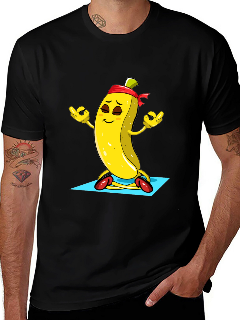 Meditating Banana T-Shirt - Funny Yoga Fruit Tee